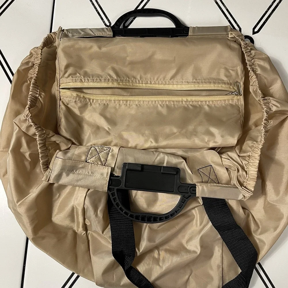 Reusable Grocery Shopping‎ Bags Lot of 3 Beige Foldable Large